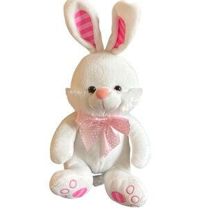 Charming White and Pink Bunny Plush Toy - New without Tag (NWOT)